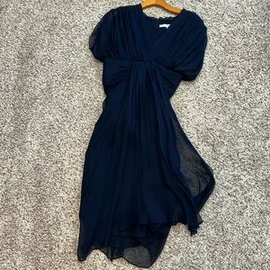 Diane von Furstenburg Navy silk dress Size 8 (runs small)